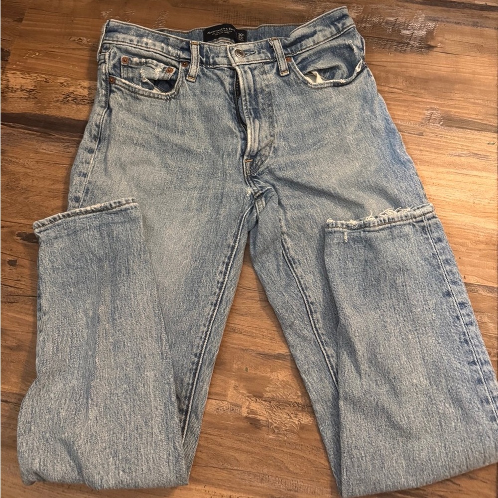 Abercrombie & Fitch Light Blue Straight Leg Jeans